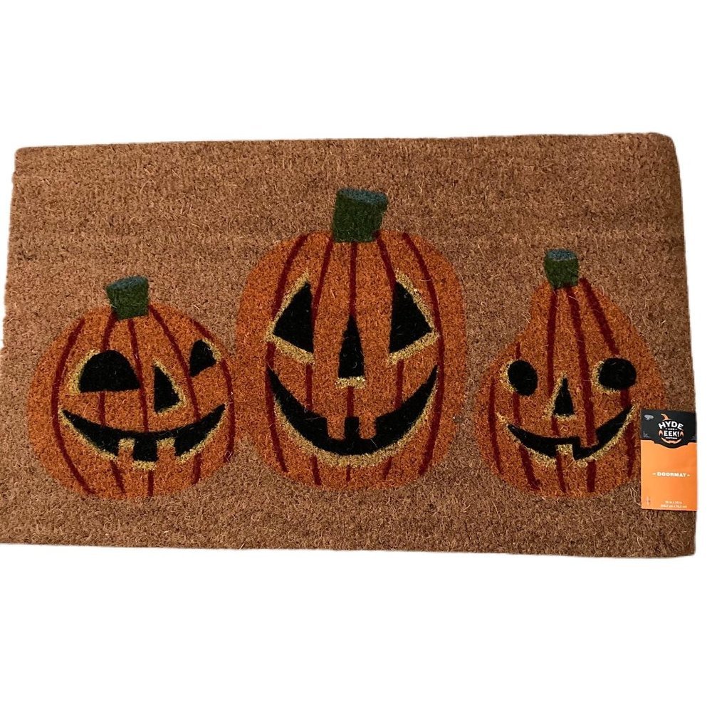 Hide and Eek Boutique Jack o Lantern Door Mat 18x30
